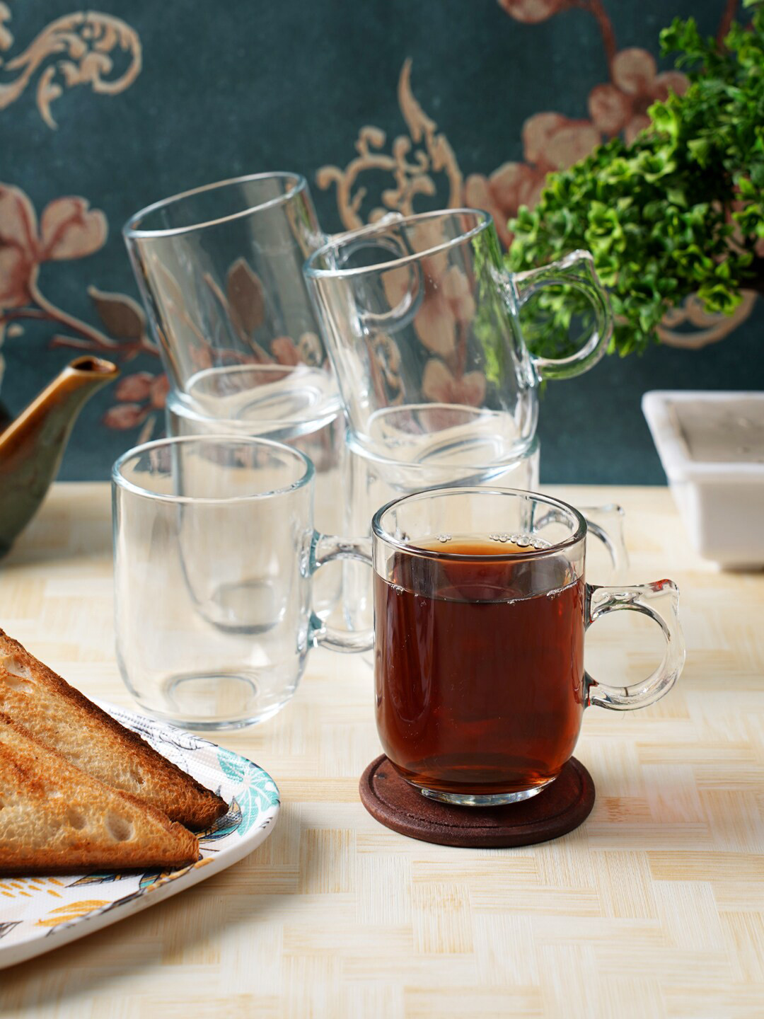 ceradeco Dont Mess With Me I Shoot People Transparent Glass Microwave Safe 6 Piece Mugs-200ml