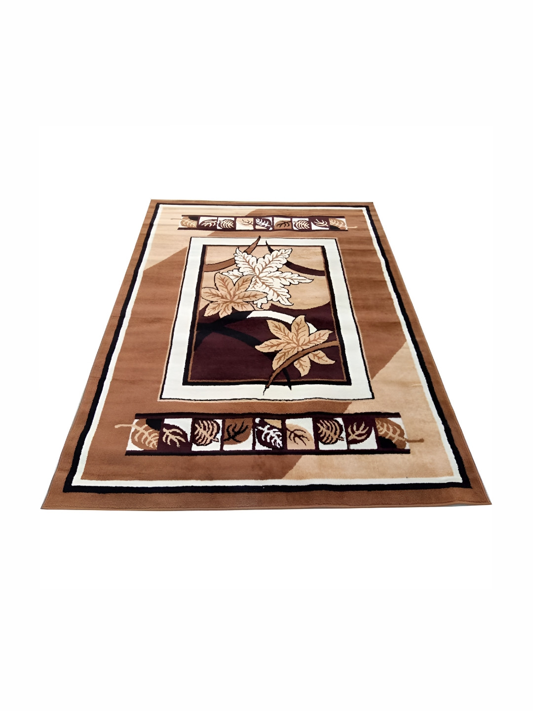 Asad Emporium Rugs Brown & Beige Floral PrintedNo Shredding Carpet