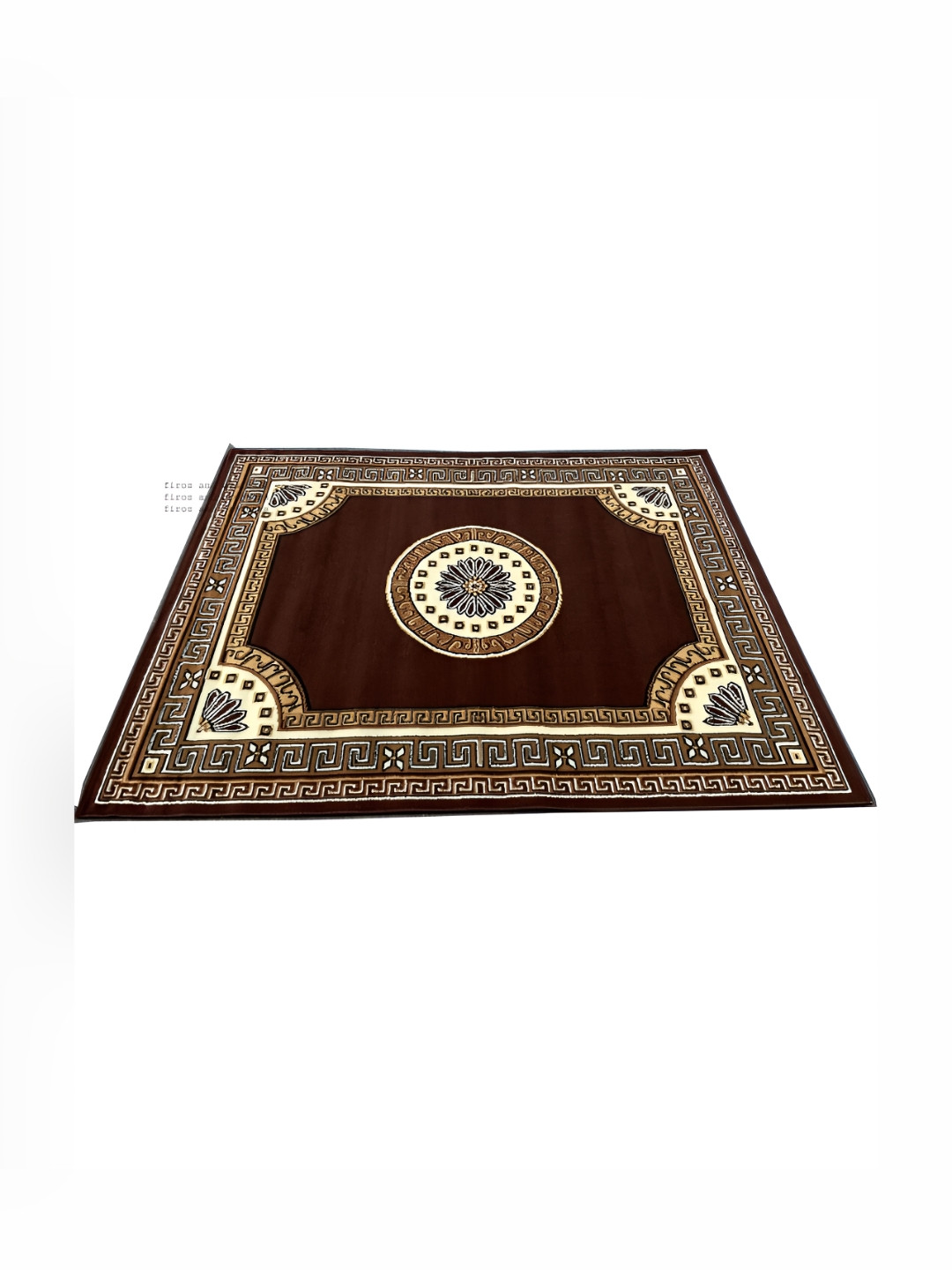 Asad Emporium Rugs Brown & Beige Ethnic Motifs Printed No Shredding Carpet