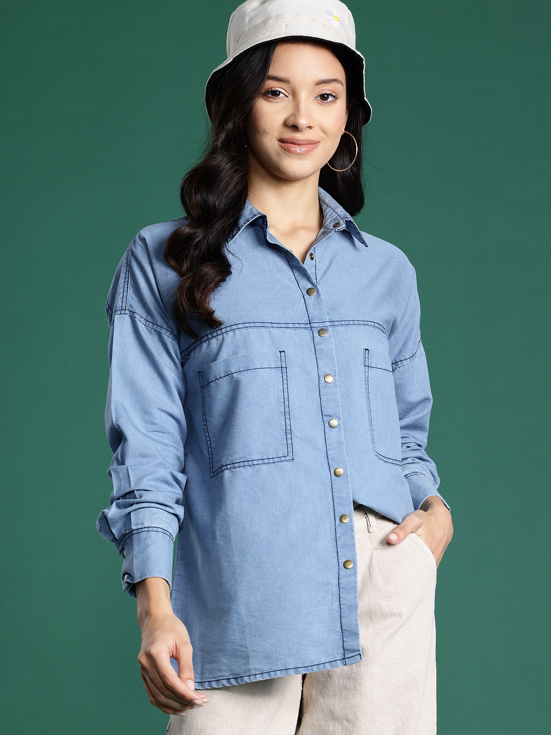 DressBerry Chambray Casual Shirt