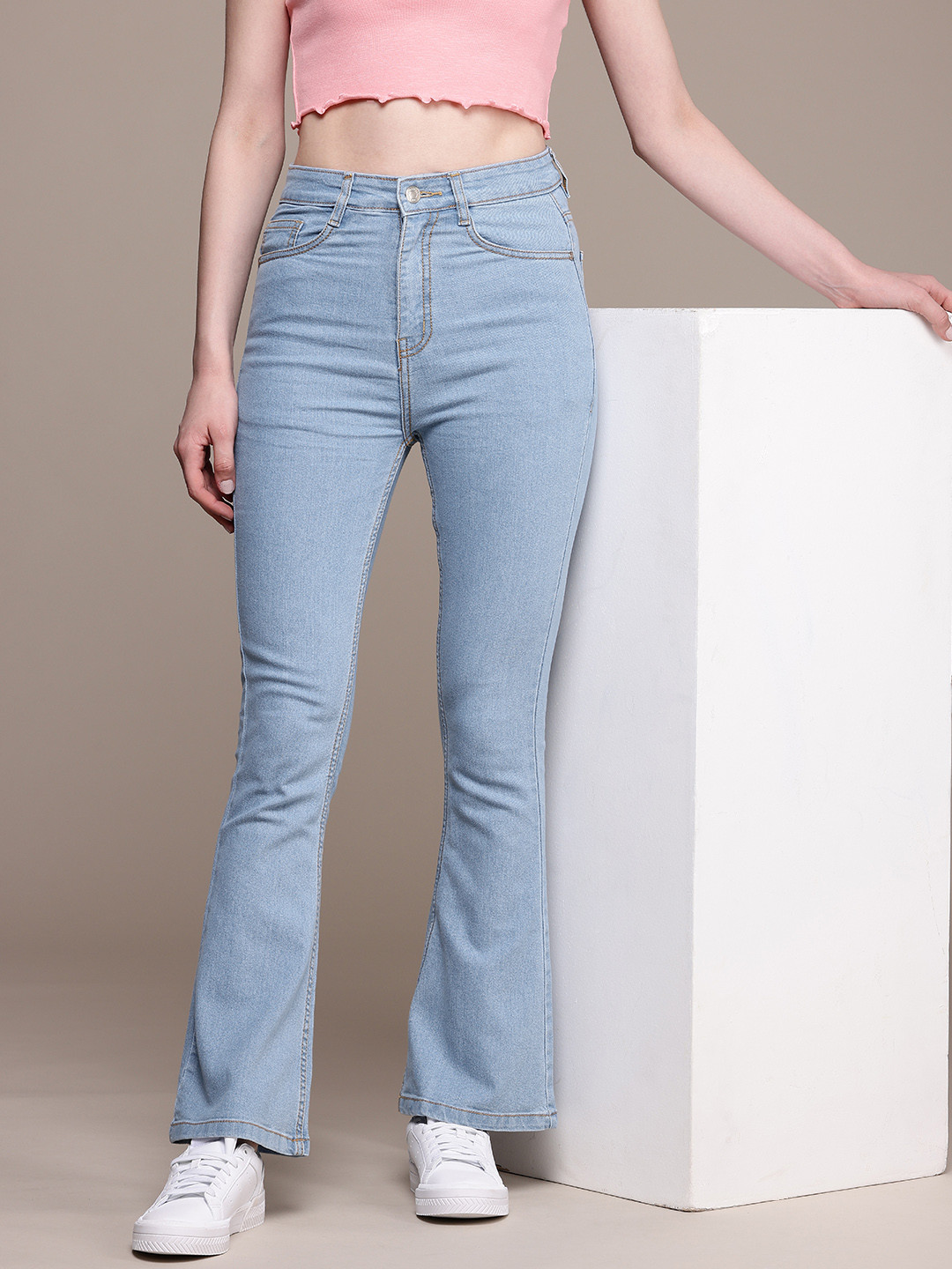 The Roadster Life Co. Women High-Rise Light Fade Stretchable Jeans