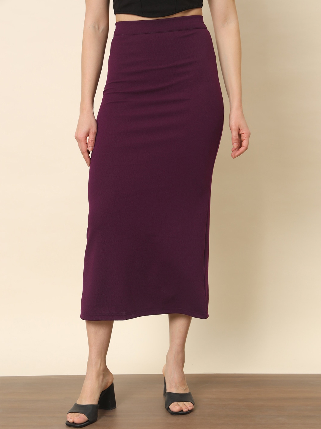 Buy Trend Arrest Straight Fit Slit Pencil Midi Skirt - Skirts for Women  26699752