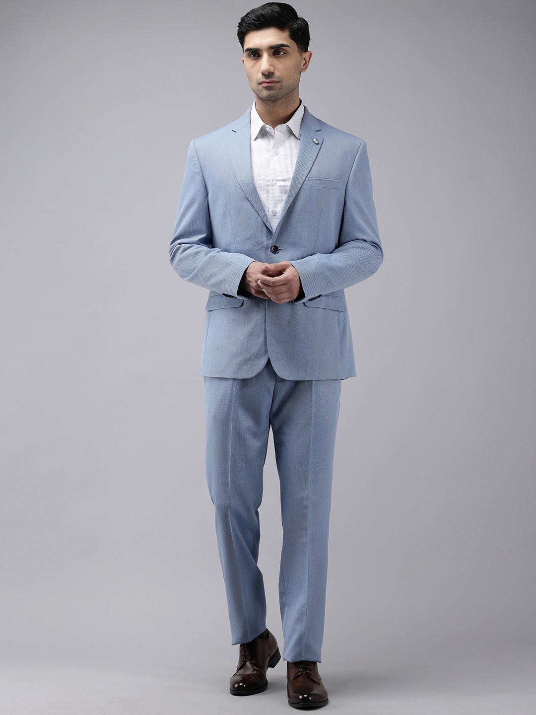 Park Avenue Self-Design Single Breasted  2 Piece Party Suits
