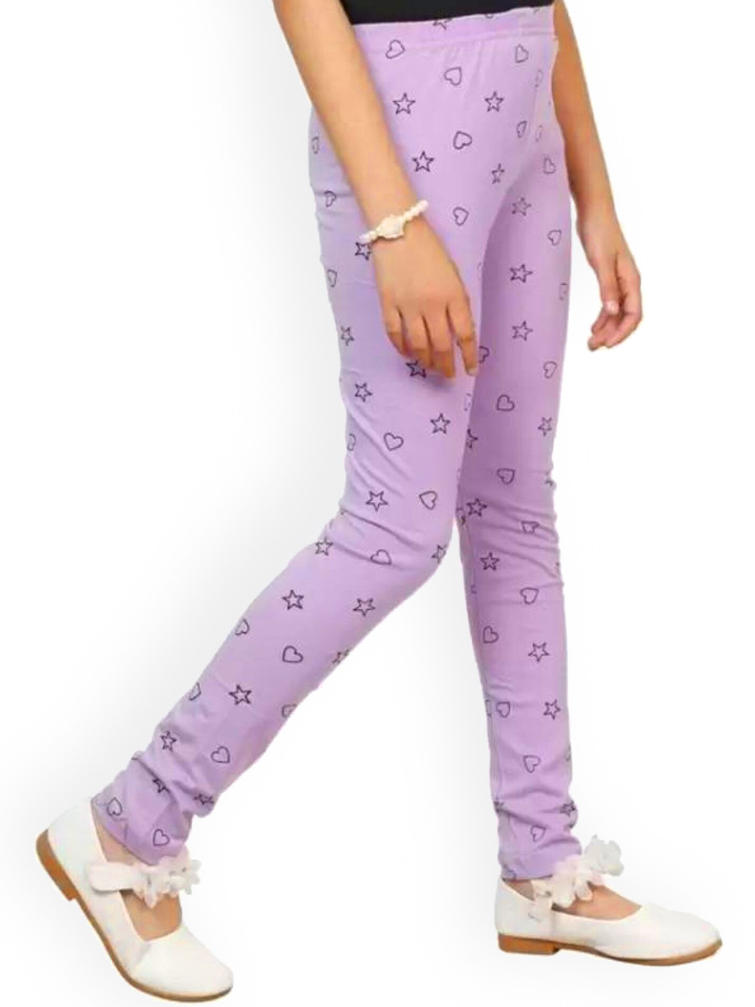 FRENCH KLEIDER Girls Printed Bio Wash Ankle Length Leggings