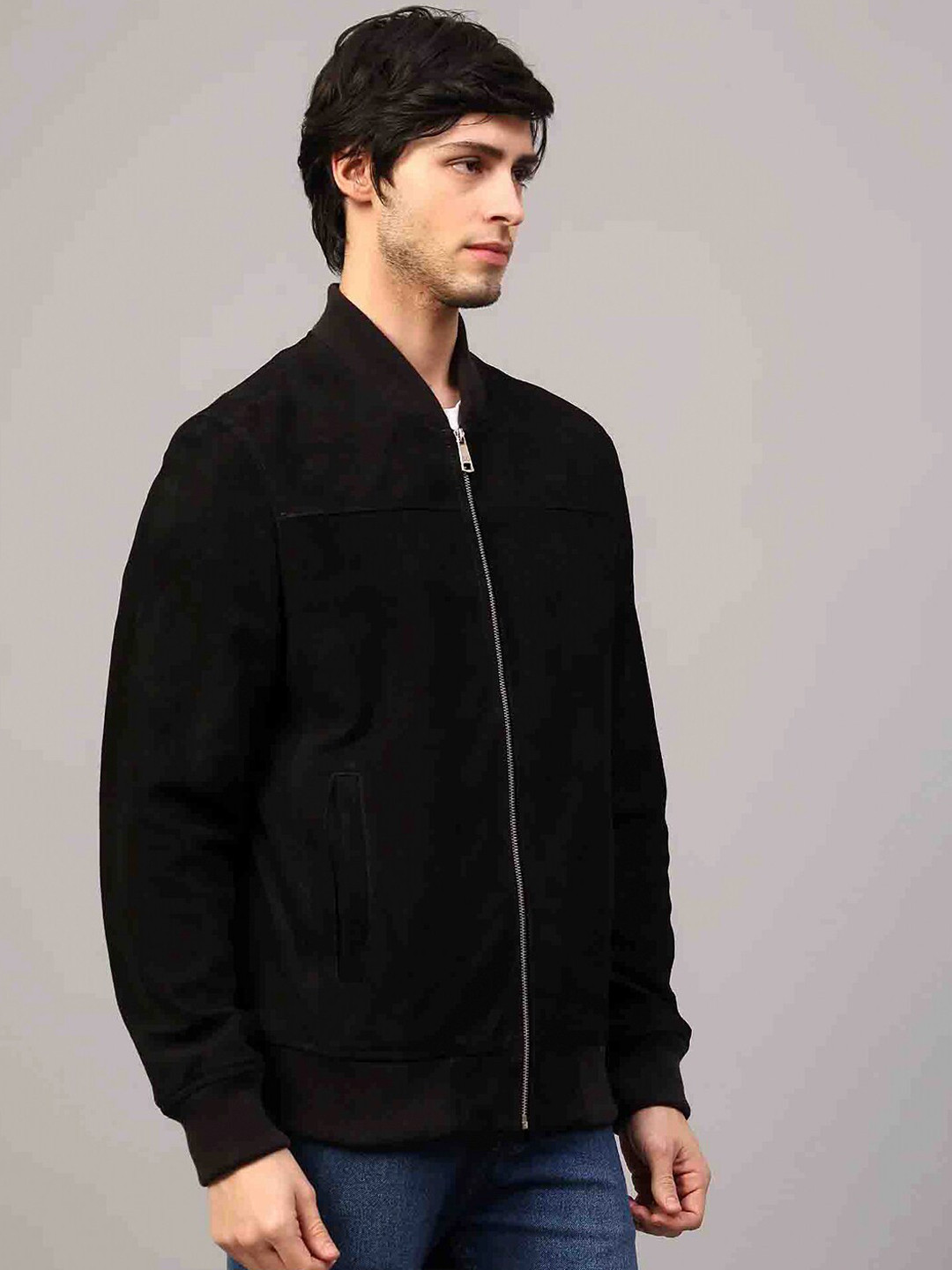 Saint G Stand Collar Water Resistant Bomber Jacket