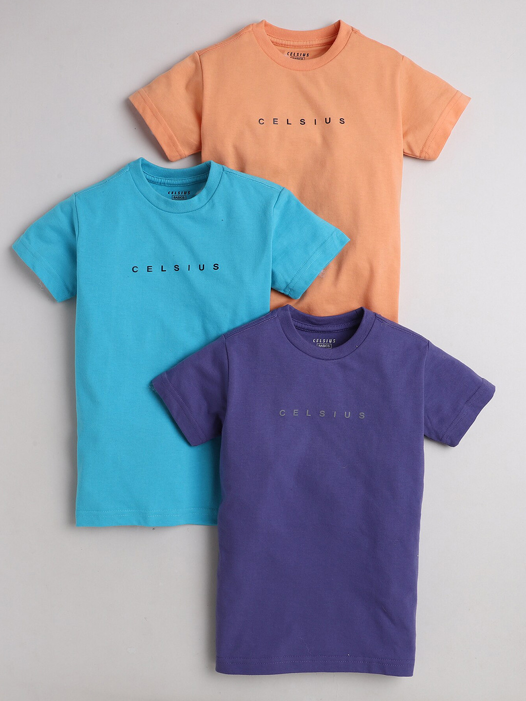 CELSIUS Kids Pack Of 3 Short Sleeves T-shirt