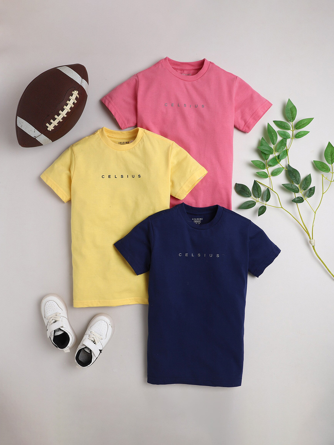 CELSIUS Kids Pack Of 3 Short Sleeves T-shirt