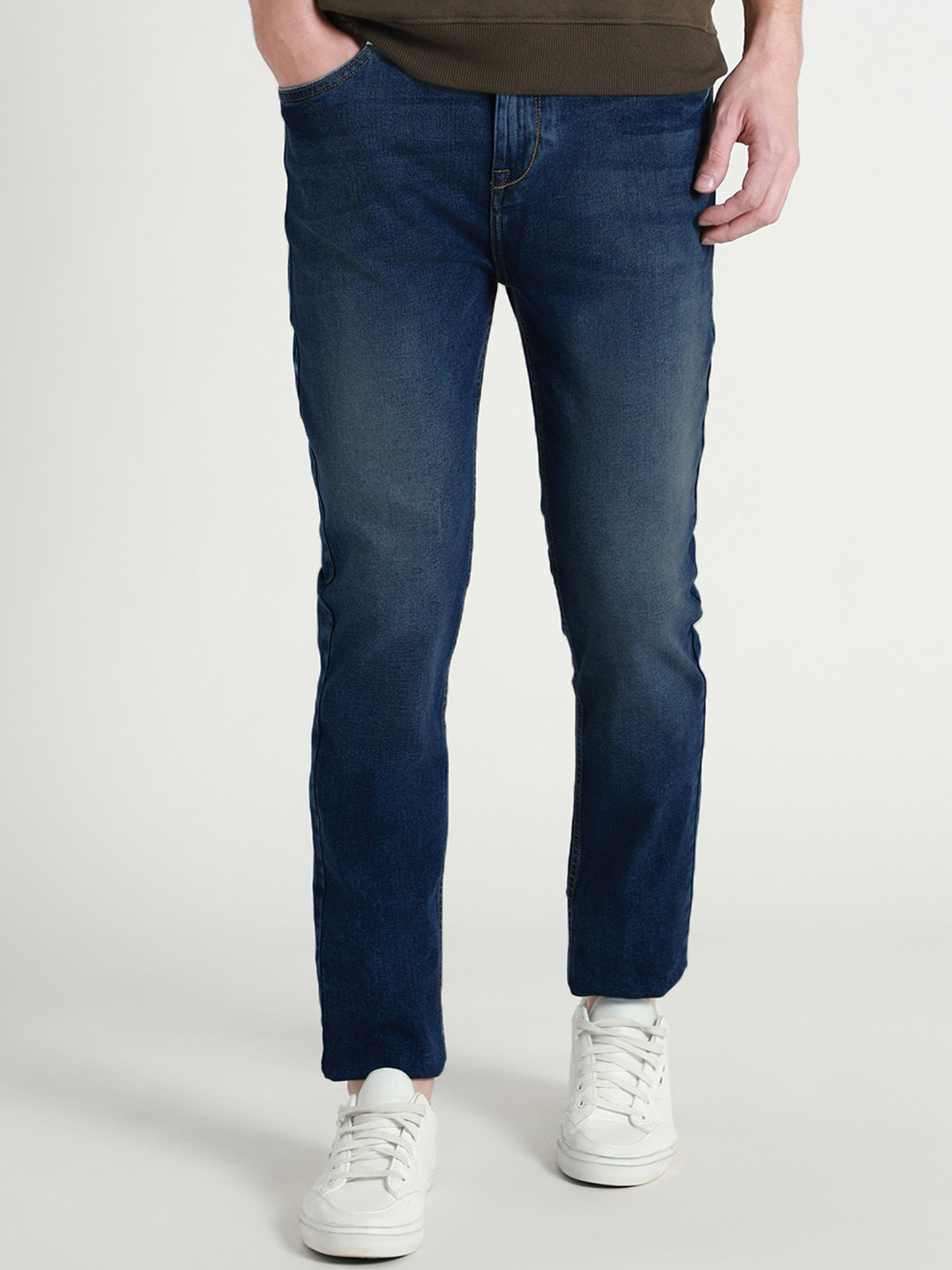 Dennis Lingo Men Dark Slim Fit Mid-Rise Jeans