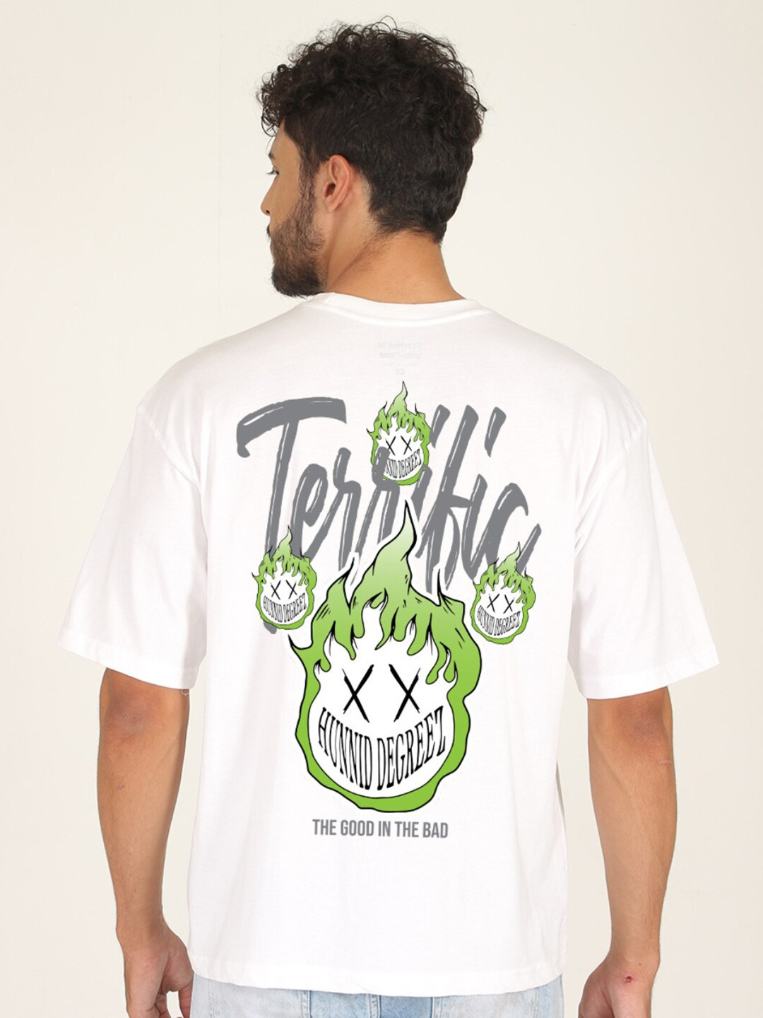 PRONK Madball Comic Print Oversized Cotton T-shirt