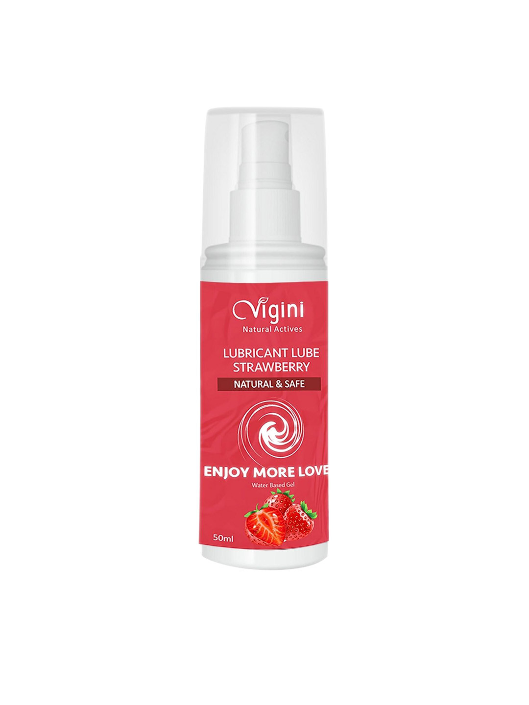 Vigini Lubricant Lube Water Based Massage Gel 50ml - Strawberry