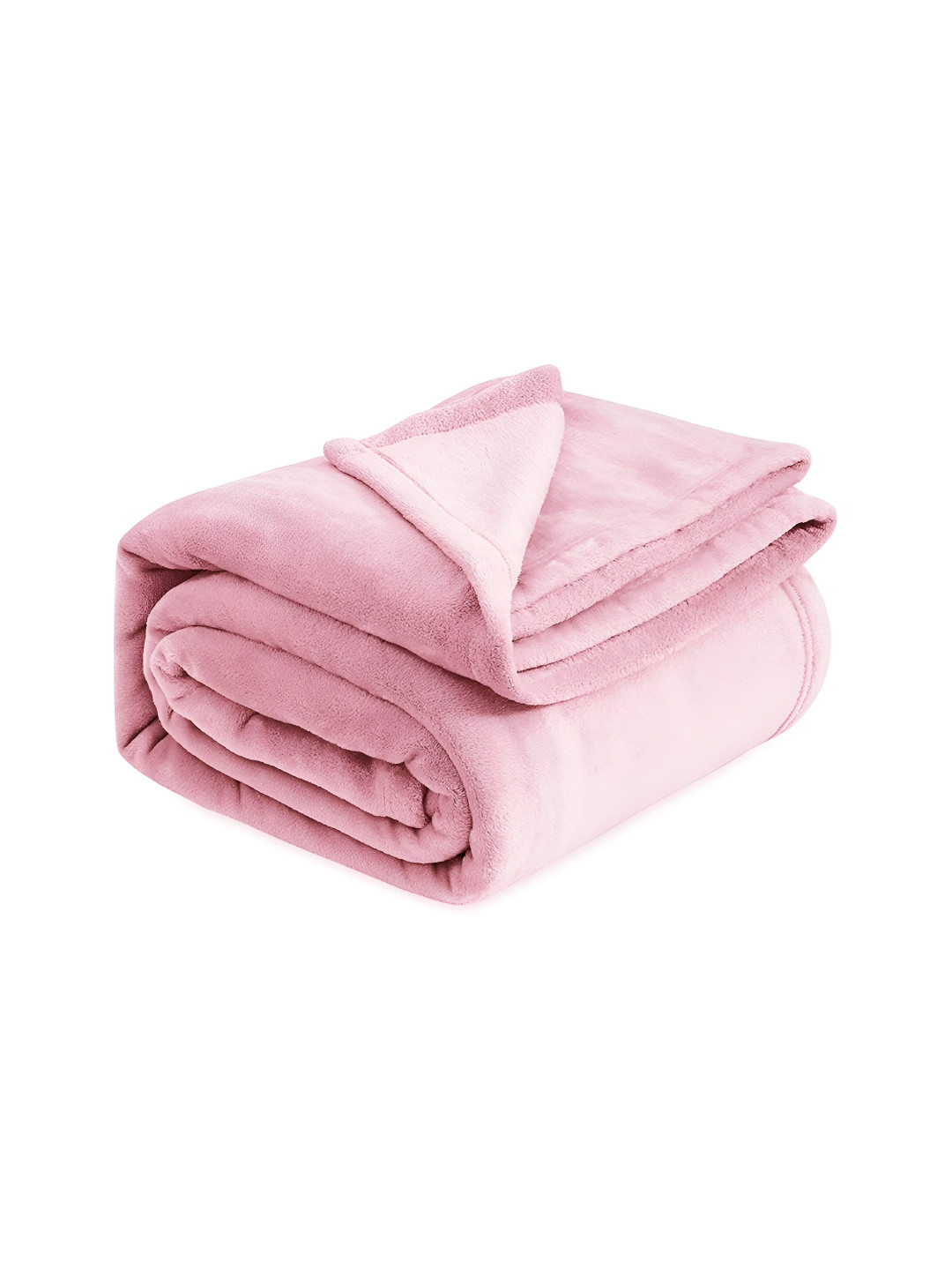 bsb home Pink Fleece AC Room 300 GSM Double Bed Blanket