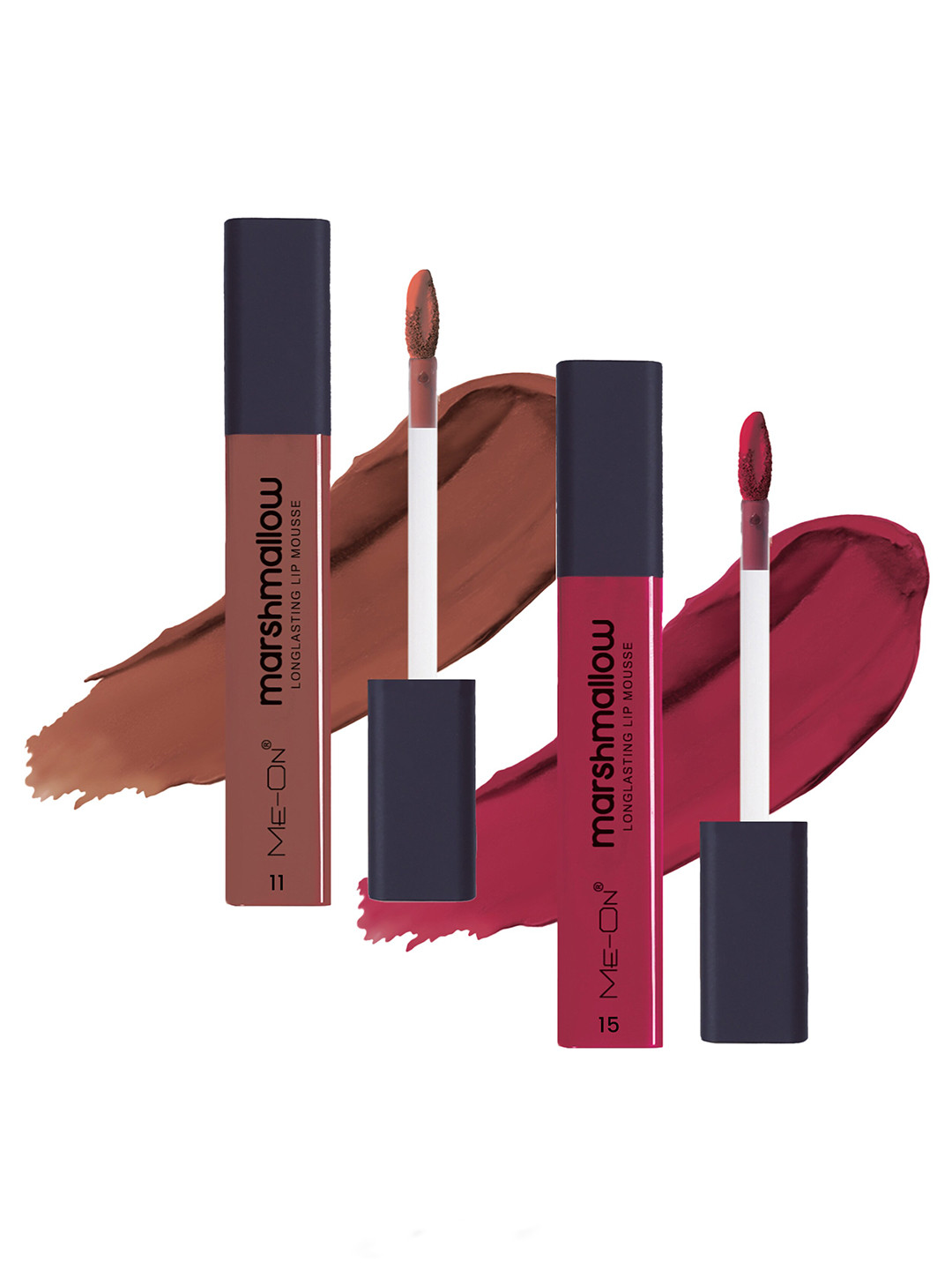 ME-ON Marshmallow 2Pcs Long Lasting Lip Mousse - 6ml Each- Mocha Lover & Nude Veil