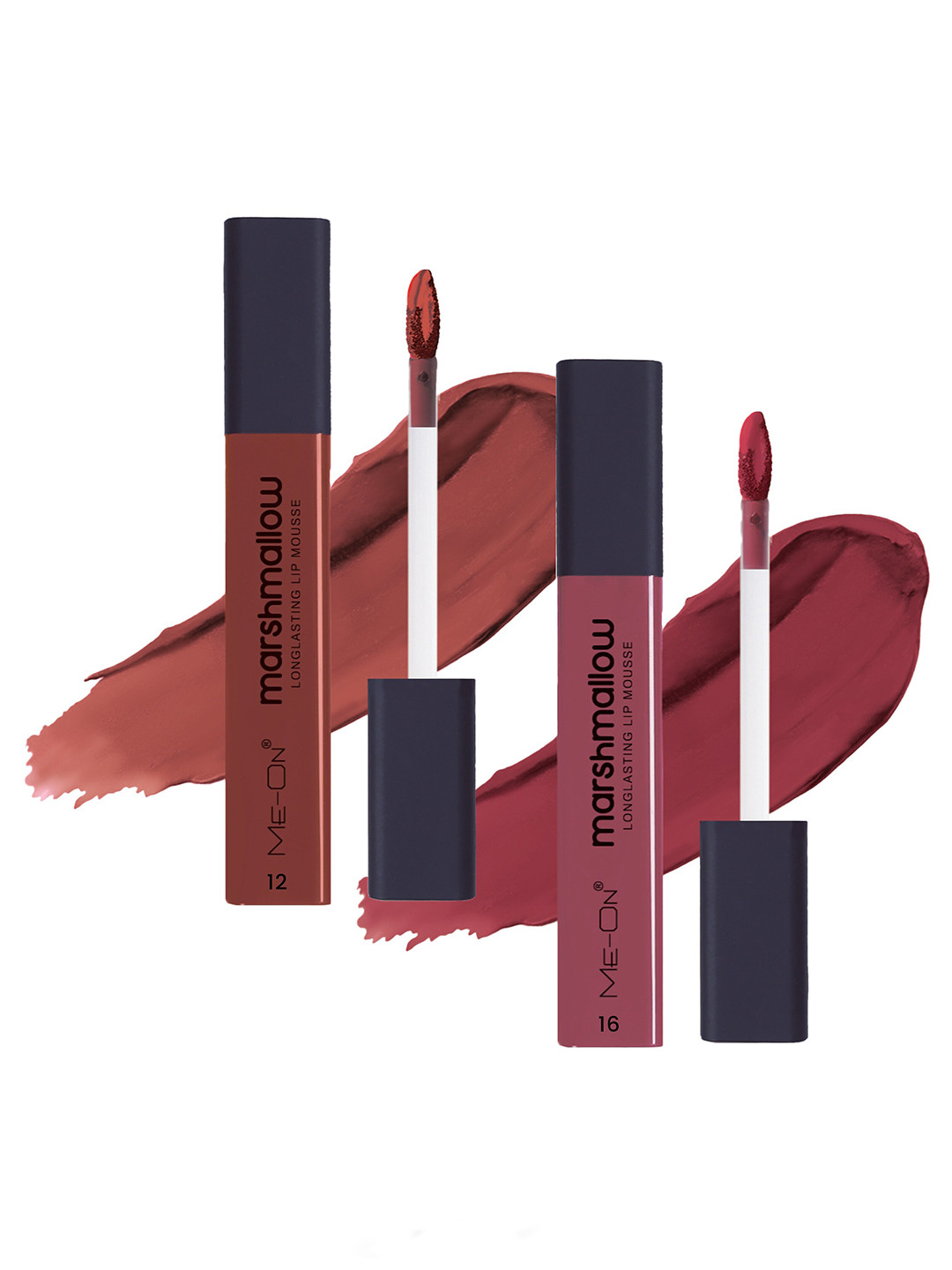ME-ON Marshmallow 2Pcs Long Lasting Lip Mousse - 6ml Each- Espresso & Pink Tonic
