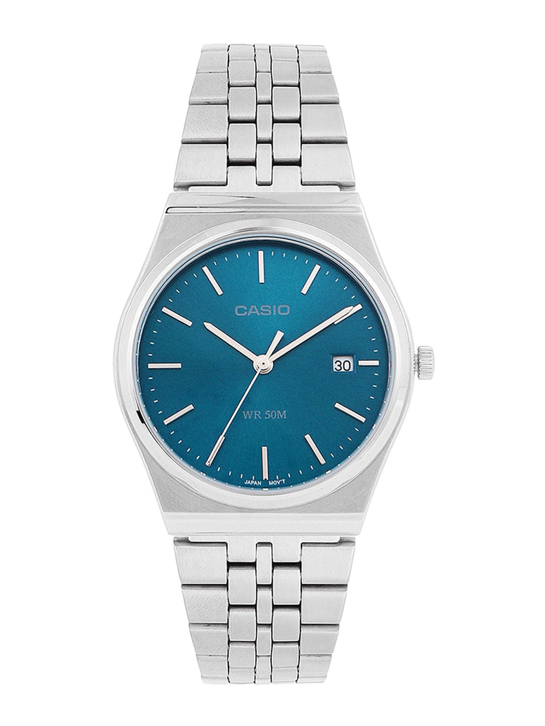 CASIO Men Stainless Steel Bracelet Style Analogue Calendar Watch A2199