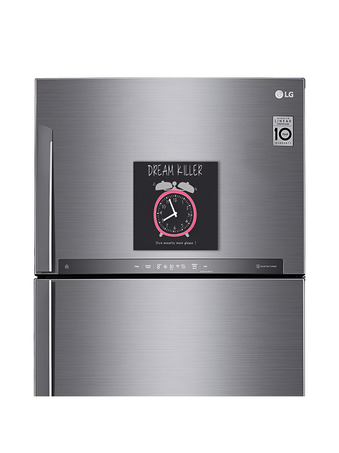 ARTBUG Black & Pink Dream killer Printed Square Decorative Magnet