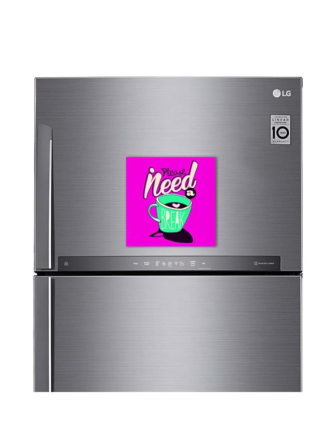 ARTBUG Pink & Green Printed Decorative Fridge Magnet
