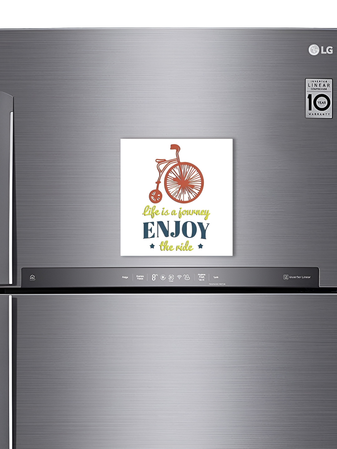 ARTBUG White & Brown Decorative Fridge Magnet