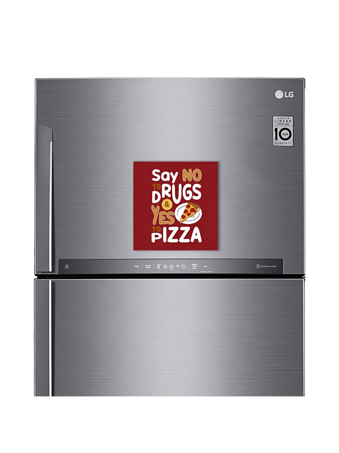 ARTBUG Red & White Typography Decorative Fridge Magnet