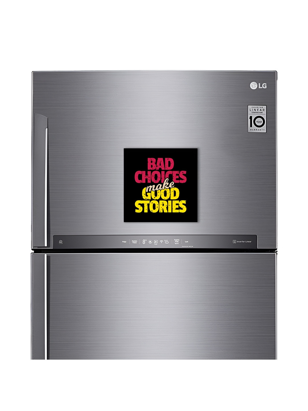 ARTBUG Black & Yellow Typography Decorative Fridge Magnet