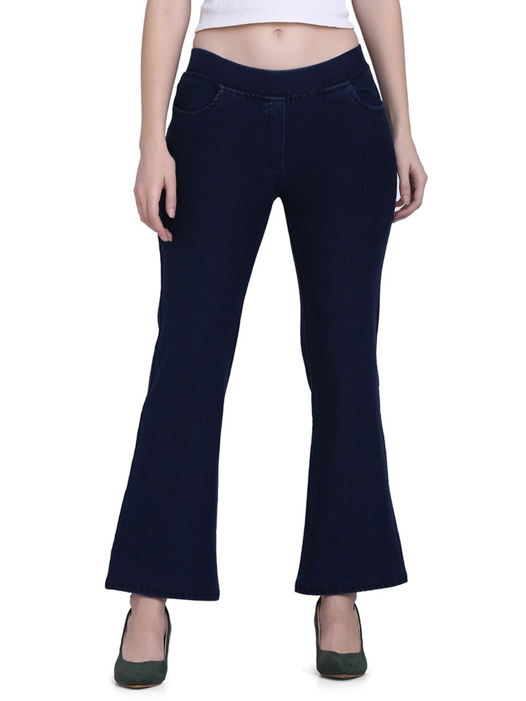 SPIFFY Women Bootcut Denim Jeggings