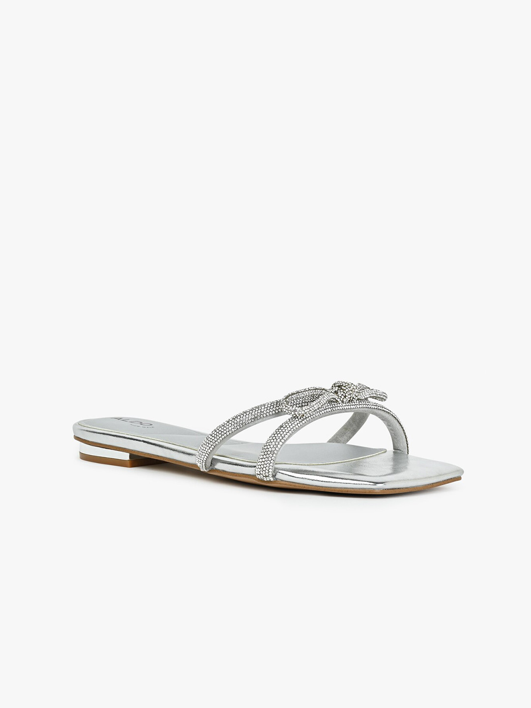 ALDO GLIMMERA Embellished Open Toe Flats