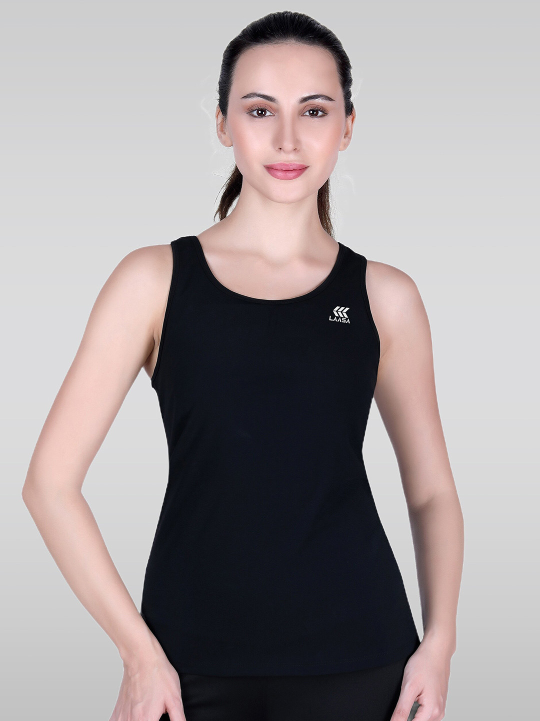 LAASA  SPORTS Sleeveless Opaque Tank Sports Top
