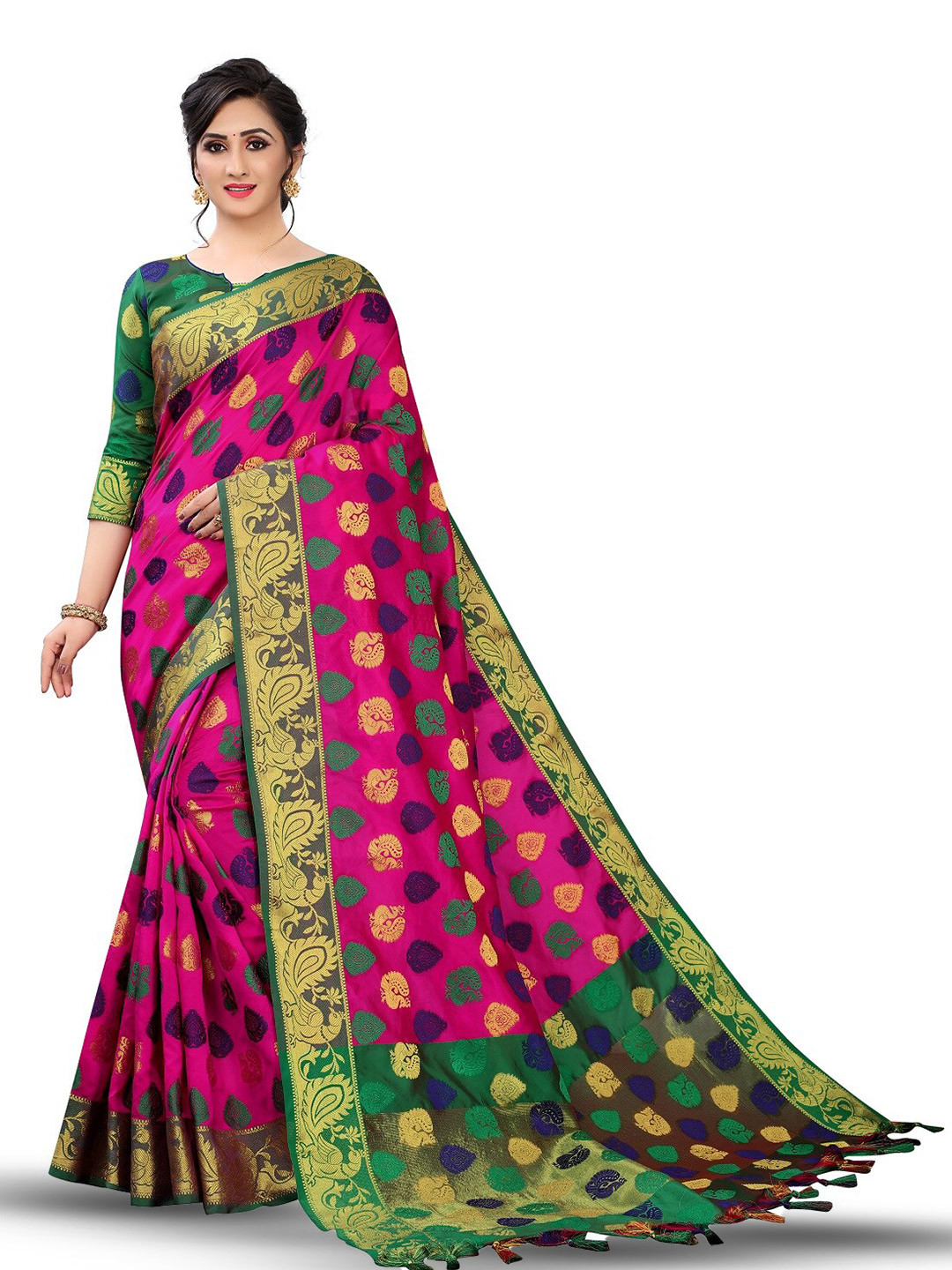 RadadiyaTRD Ethnic Motif Woven Design Banarasi Saree