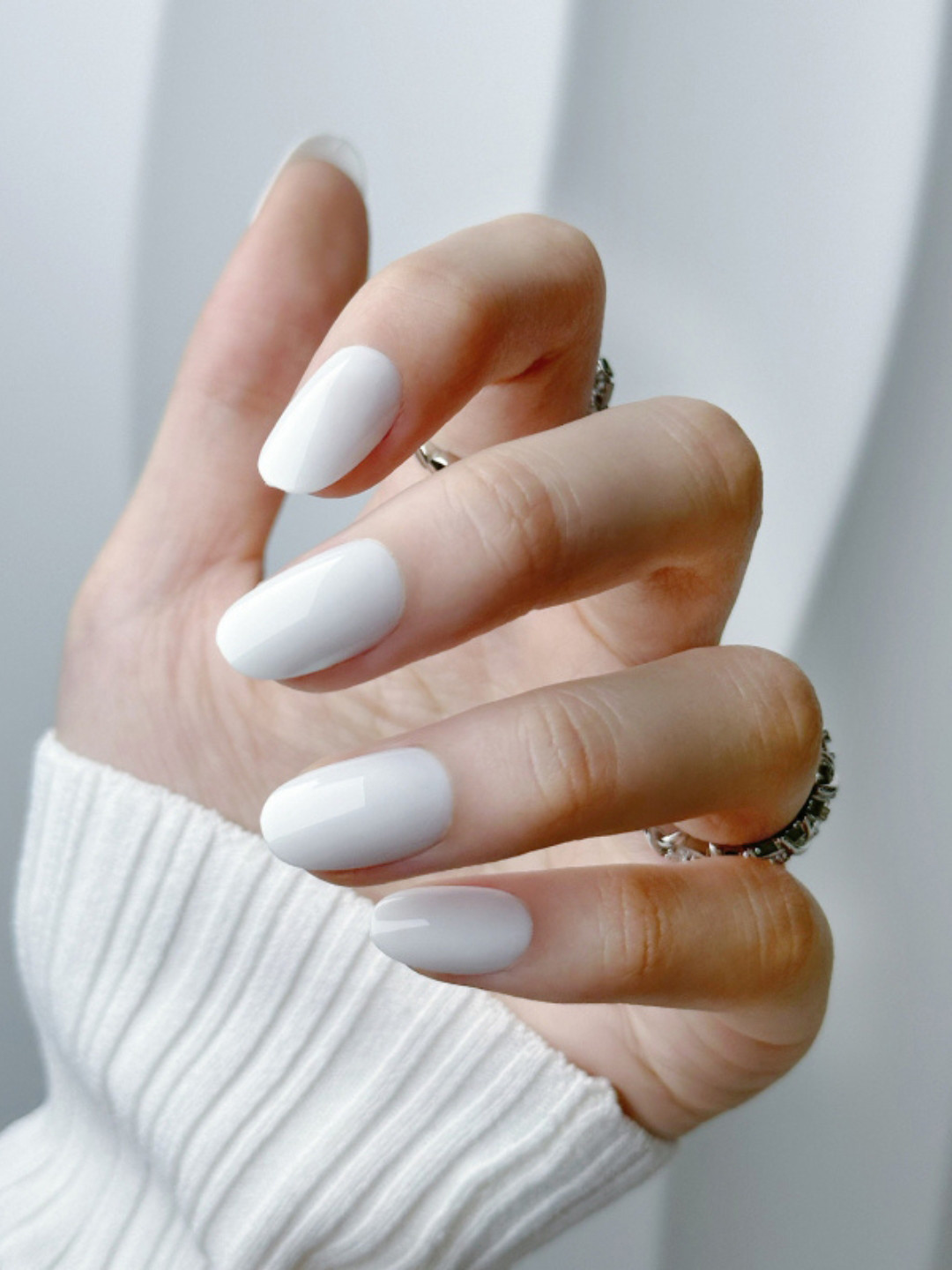 FEELHIGH Set of 24 Reusable Long Lasting Artificial Fake Nail Set - 12