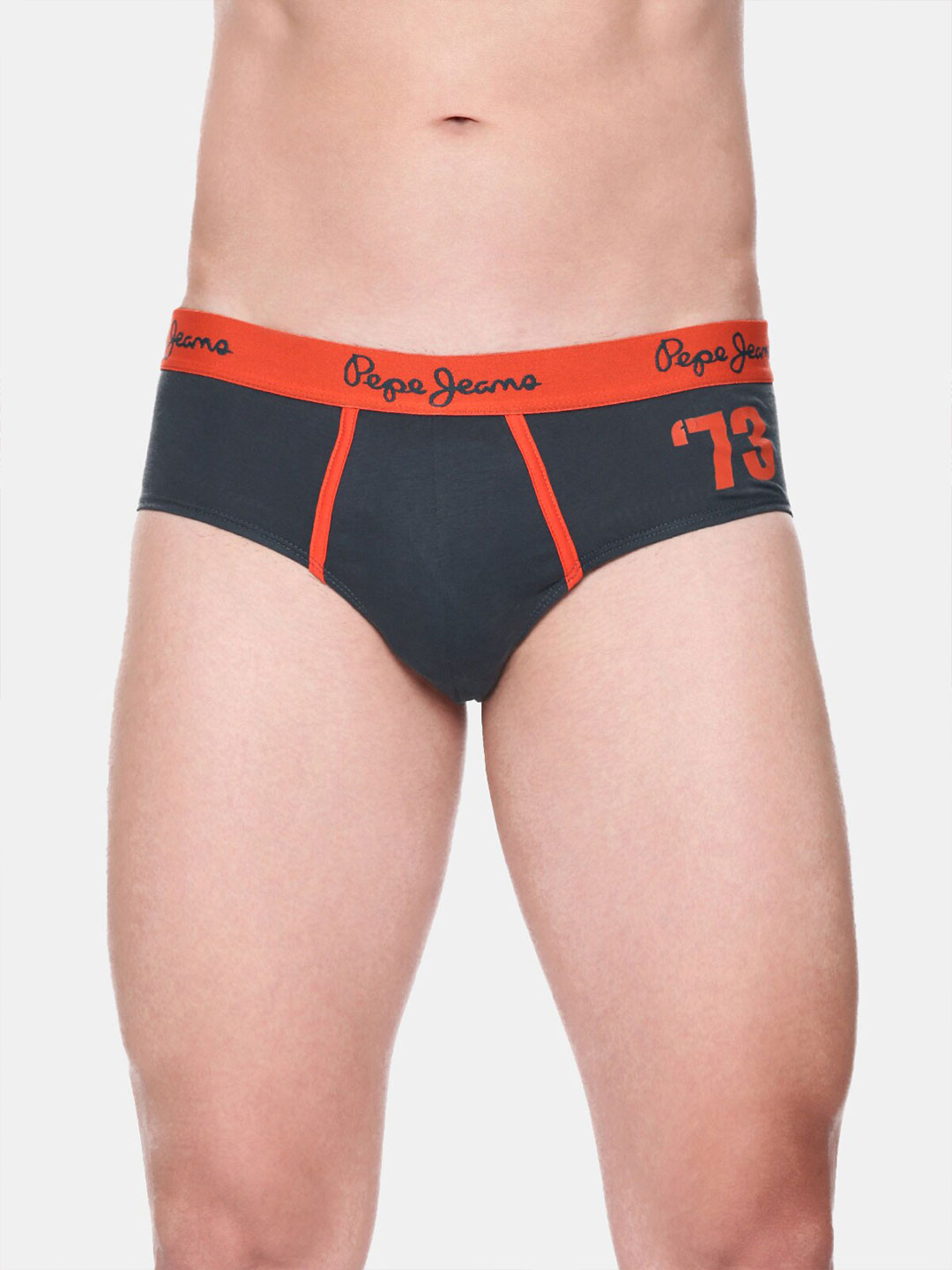 Pepe Jeans Men Seamless Pure Cotton Basic Briefs CLB04_Ebony