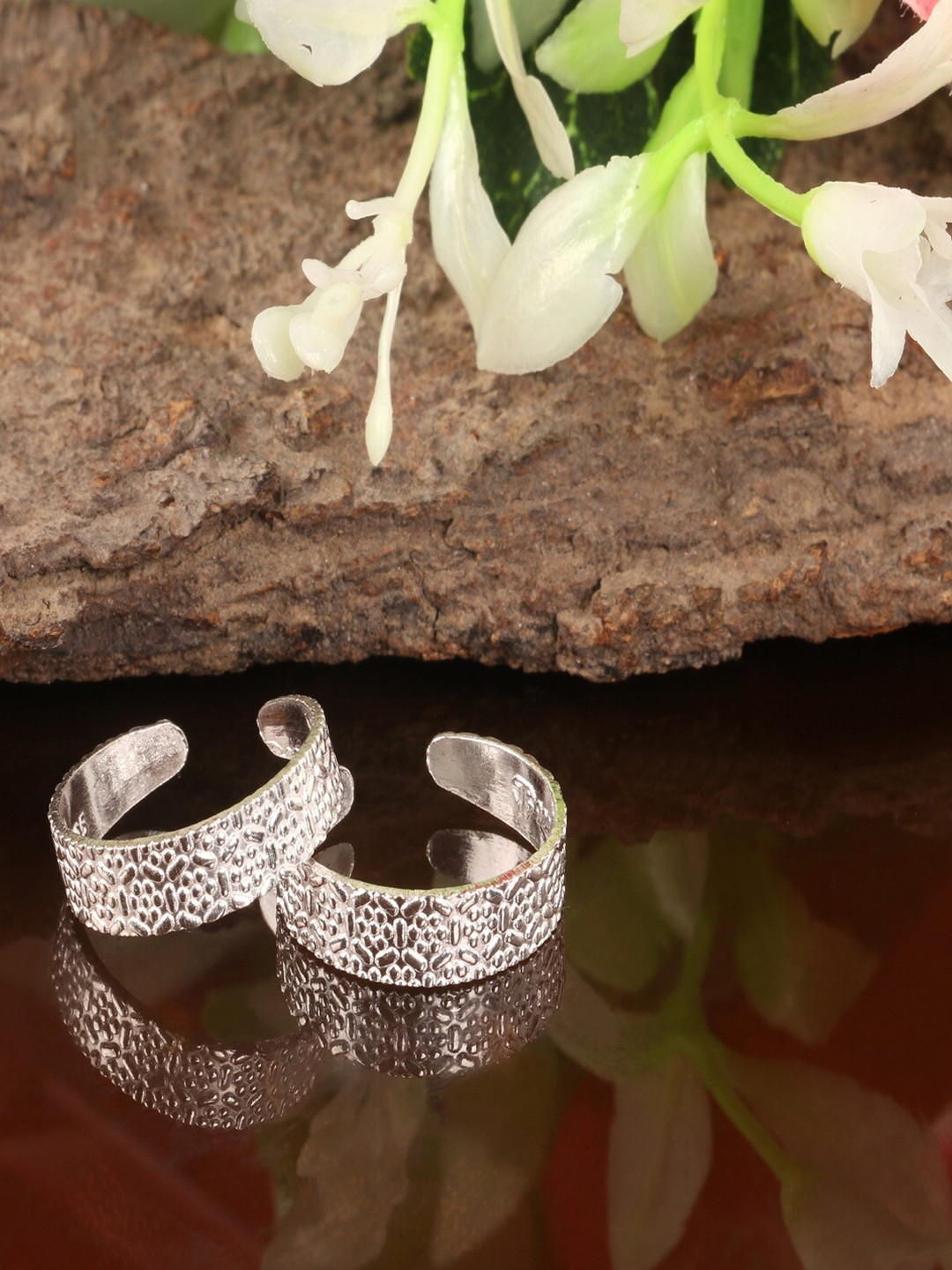 Silver Chest 925 Sterling Silver Toe Ring Set