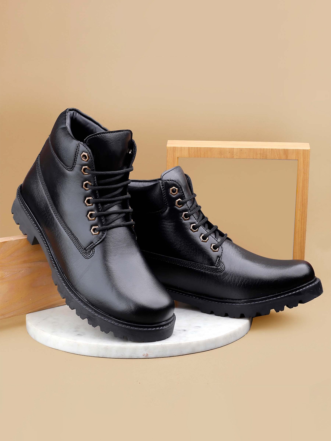Buy Roadster Men Lace up Round Toe Flatform Heeled Boots Boots for Men 26721734 Myntra