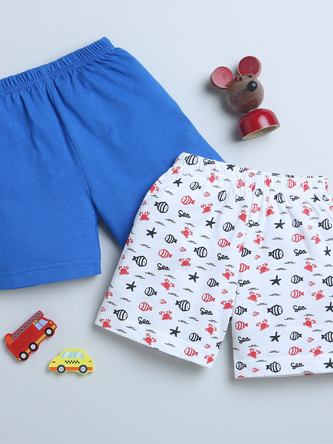 BUMZEE Kids Pack Of 2 Cotton Shorts