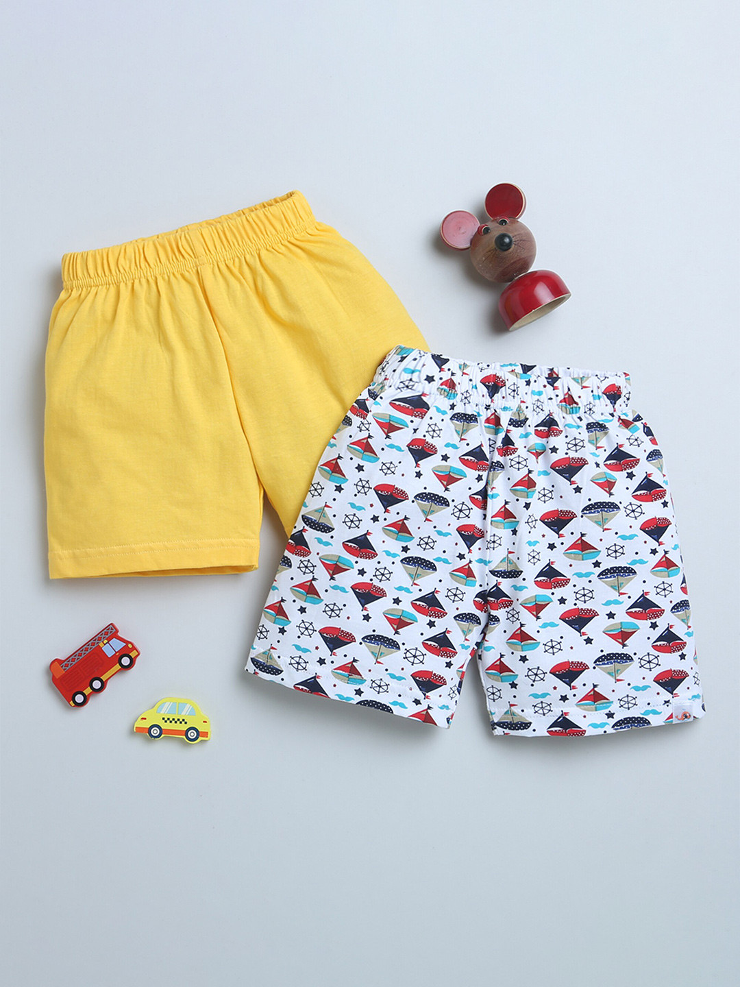 BUMZEE Kids Pack Of 2 Cotton Shorts