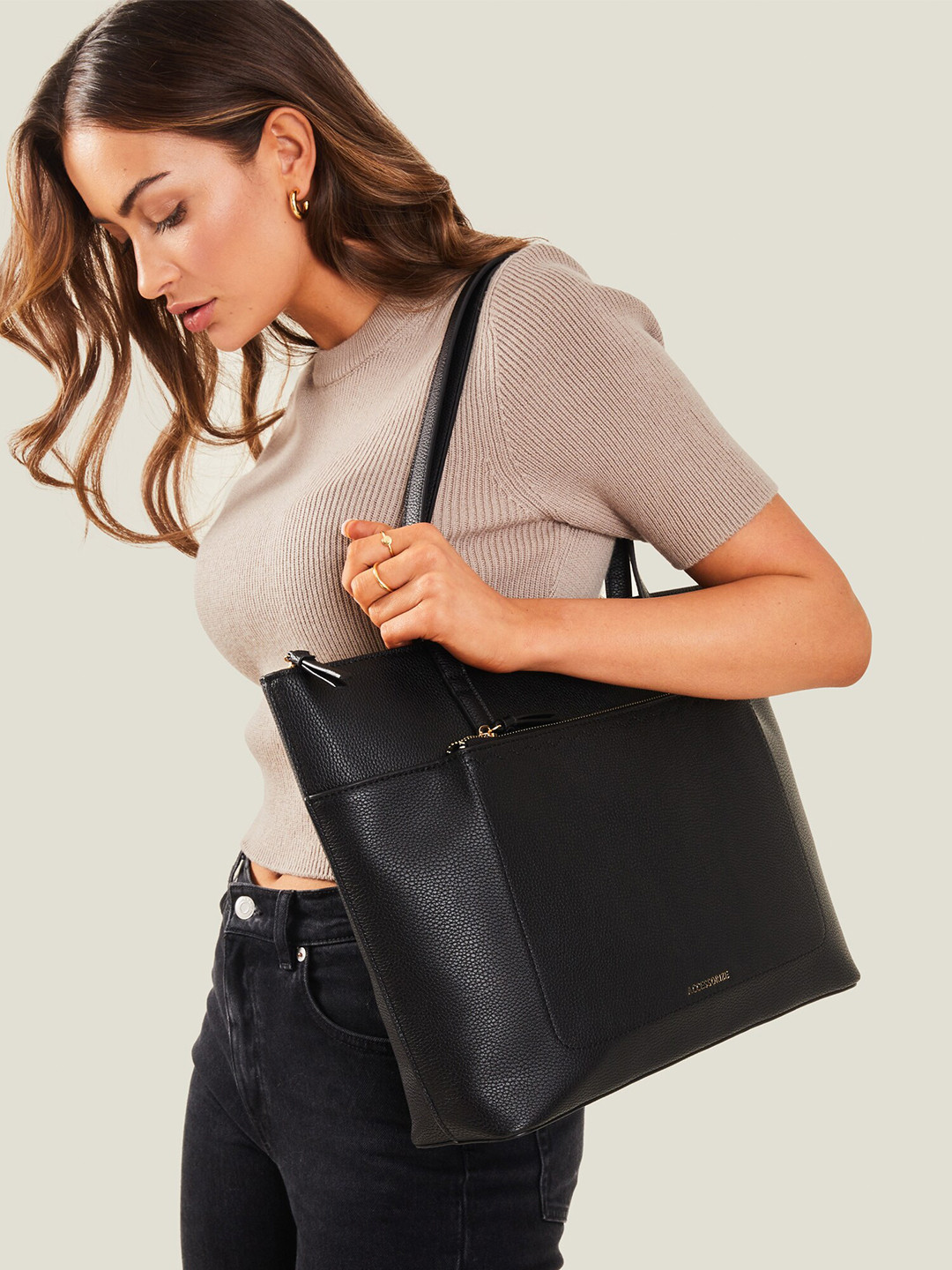 Accessorize Women Front Pocket Tote Bag