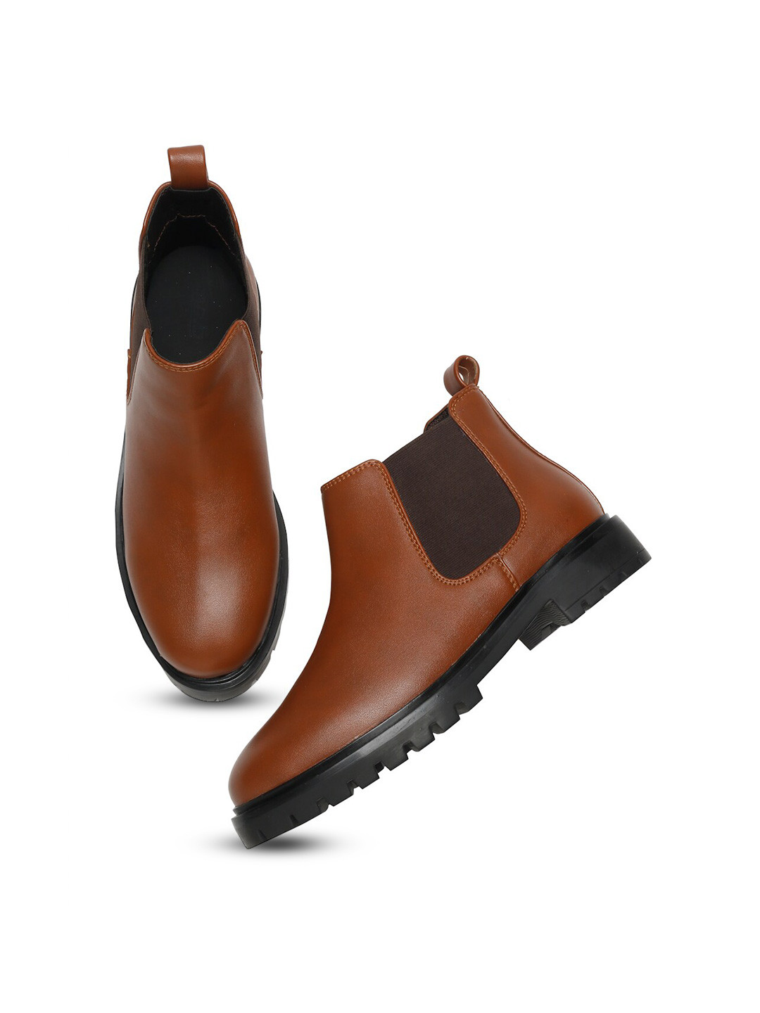 Bruno Manetti Women Cleated Block-Heeled Chelsea Boots