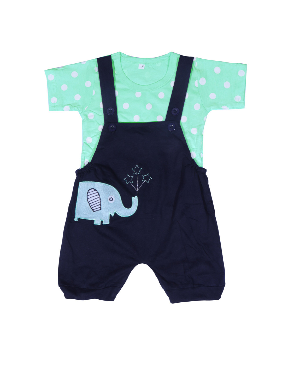 BAESD Infants Animal Graphics Printed Pure Cotton Dungare with T-Shirt