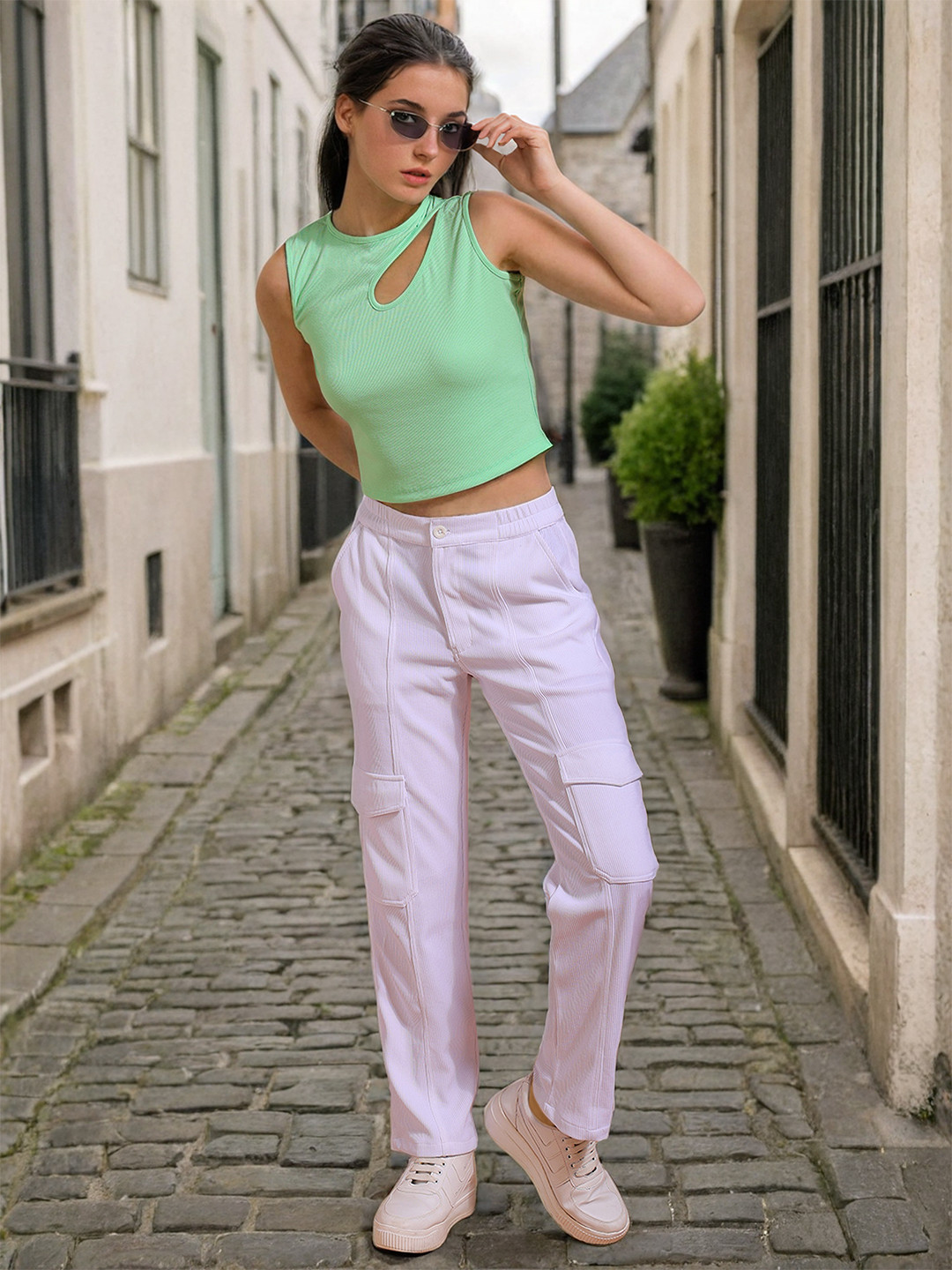 Freehand by The Indian Garage Co Opaque Crop Top