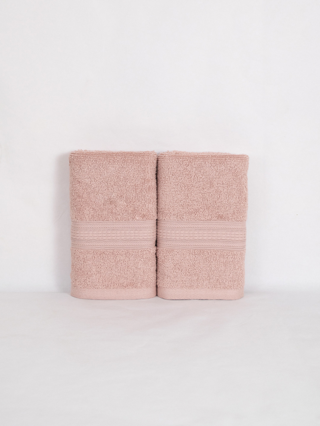 Aura Peach 2-Pcs 550GSM Pure Cotton Ultra Soft & Highly Absorbent Hand Towels