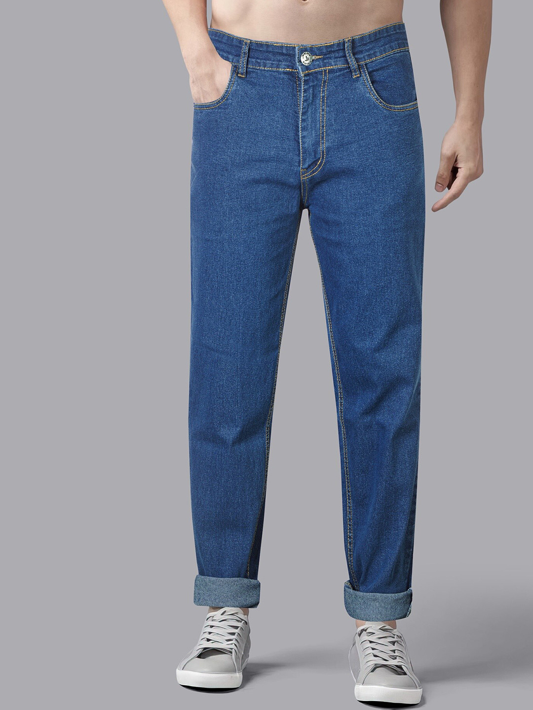 Jb Just BLACK Men Urban Slim Clean Look Acid Wash Cotton Stretchable Jeans