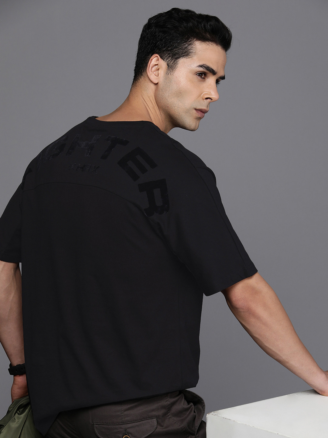 HRX by Hrithik Roshan Fighter Collection Men Loose Fit Cotton T-shirt