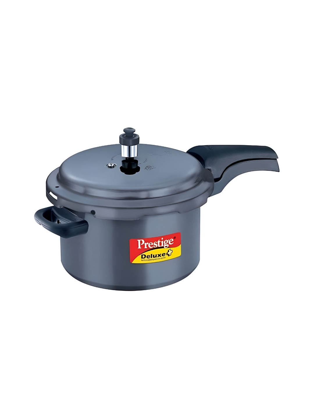 Prestige Deluxe Black Aluminium Induction Base Outer Lid Hard Anodized Pressure Cooker-5 L