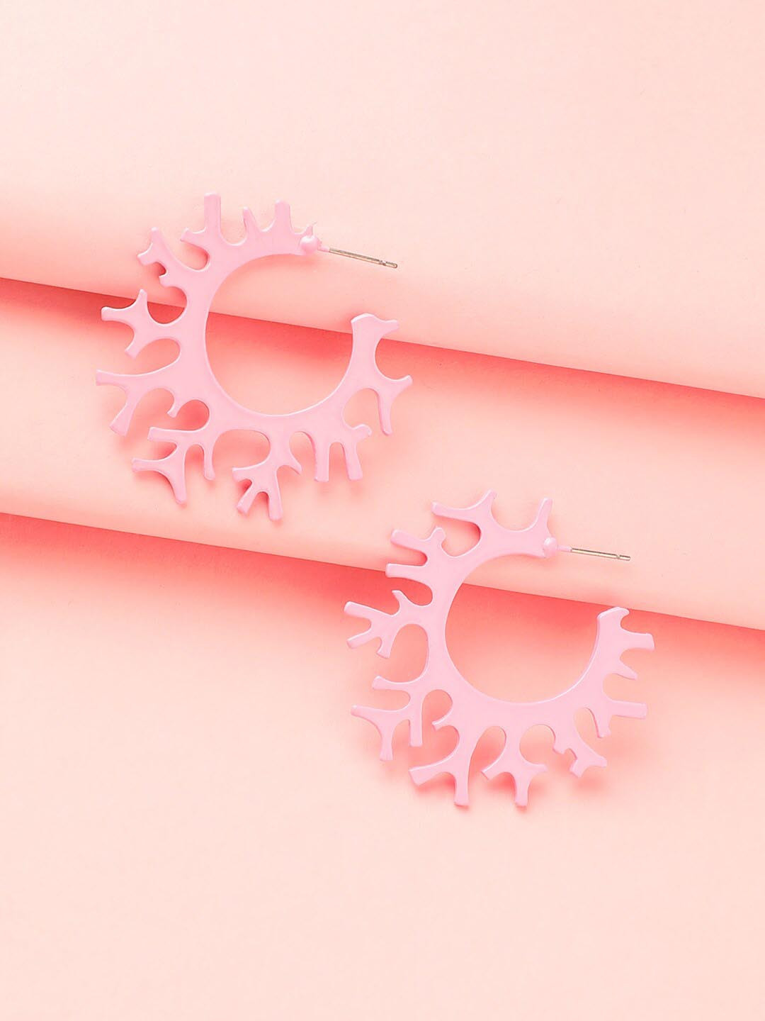 DressBerry Pink Gold Plated Hoop Earrings