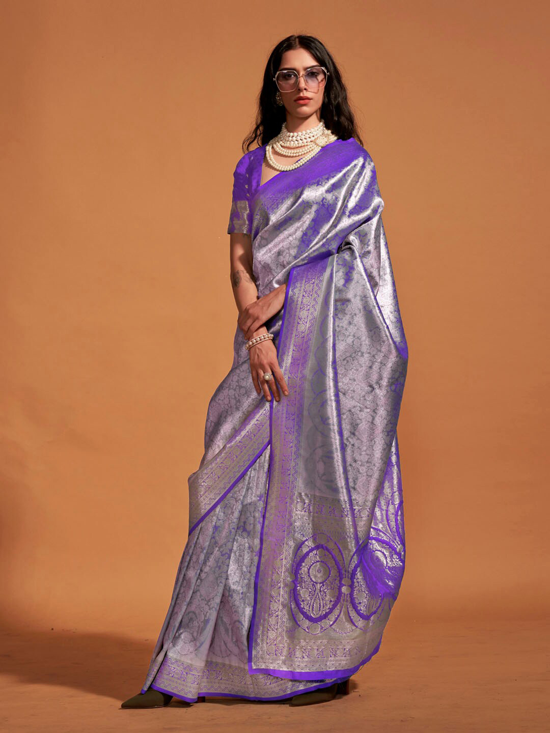 Mitera Paisley Designer Kanjeevaram Saree