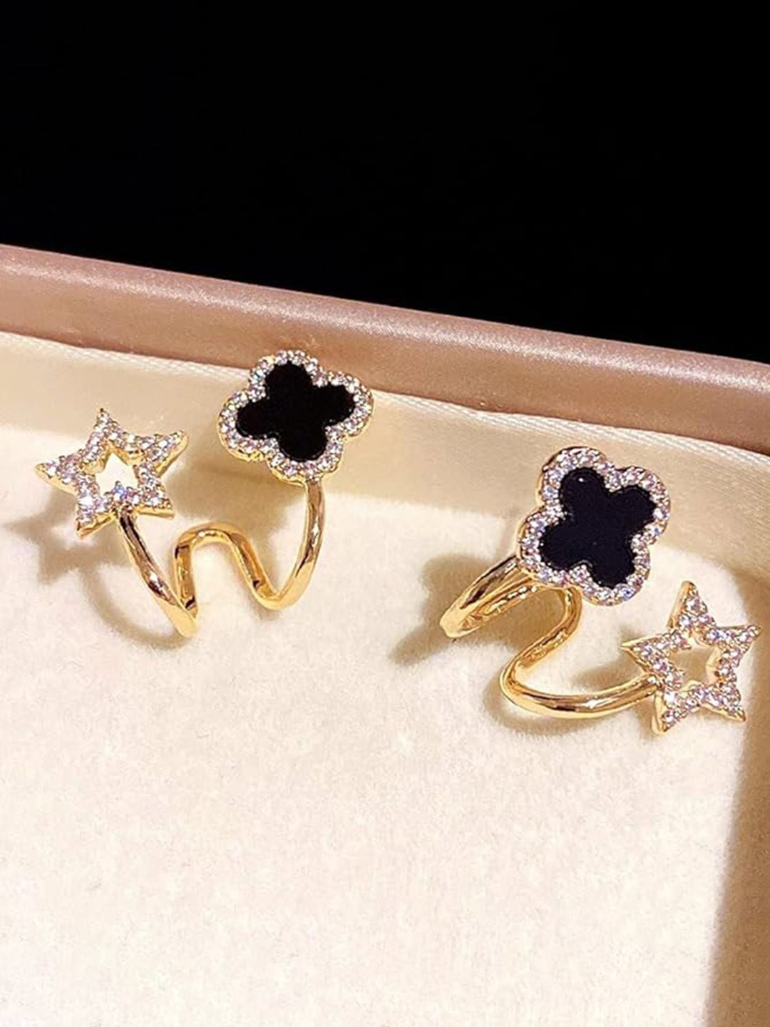KARISHMA KREATIONS Gold Plated CZ Studded Earrings