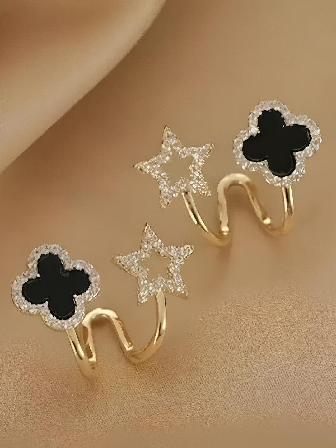 KARISHMA KREATIONS Gold Plated CZ Studded Earrings