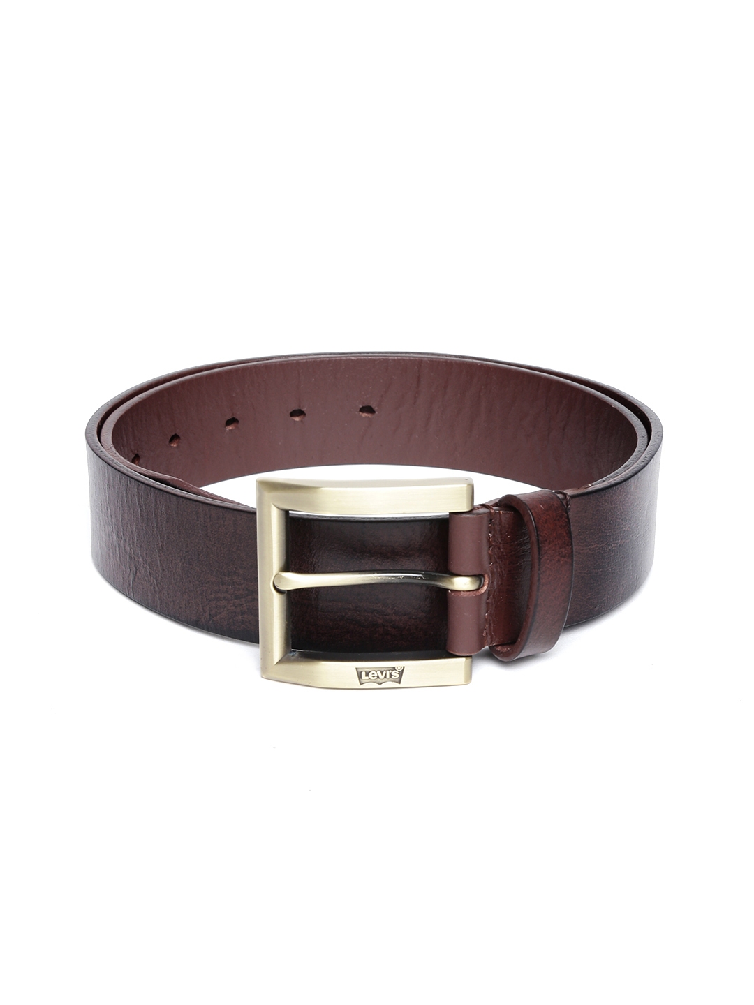 Buy Levi's Men Coffee Brown Textured Genuine Leather Belt - Belts for Men  267375 | Myntra