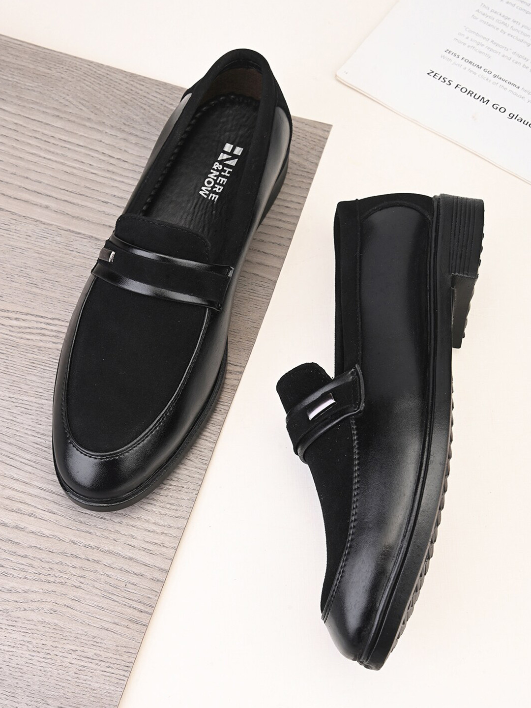 HERE&NOW Men Round Toe Slip-On Loafers Shoes