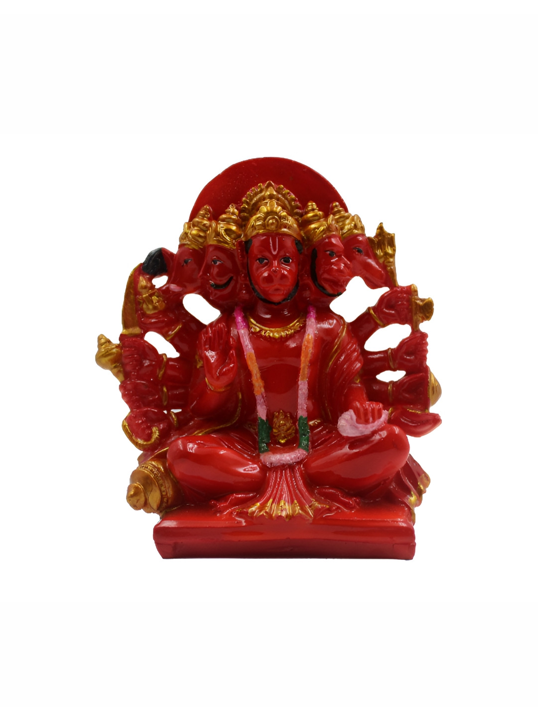 ESVAR STONECRAFT Red Polyresin Glossy Living Room Medium Showpiece - 5.9 Inches