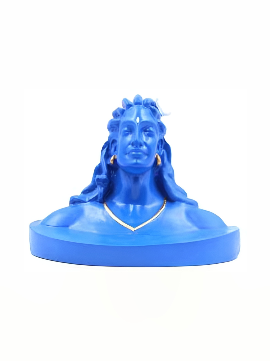 ESVAR STONECRAFT Blue Polyresin Natural Prayer Room Medium Showpiece - 5.1 Inches