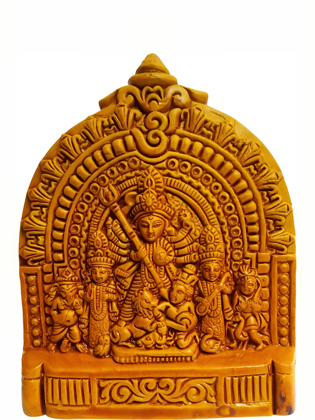 ESVAR STONECRAFT Brown Terracotta Natural Prayer Room Tiny Showpiece - 5.5 Inches